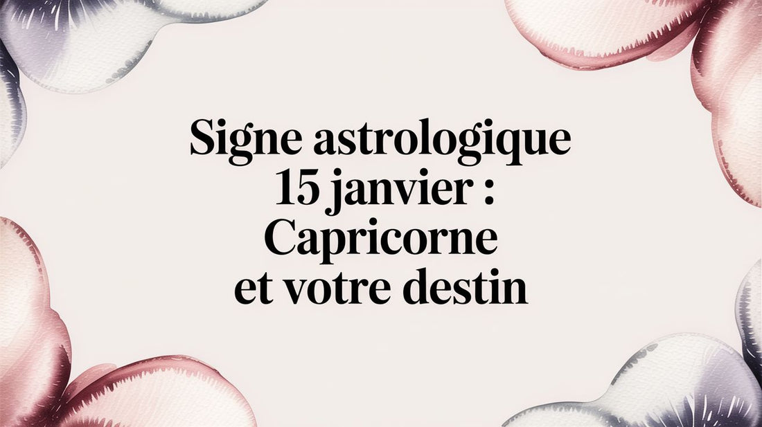 Signe astrologique 15 janvier : Capricorne et votre destin
