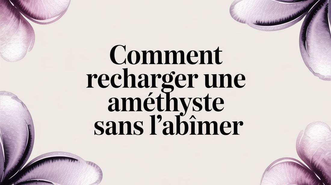 Comment recharger une améthyste sans l'abîmer