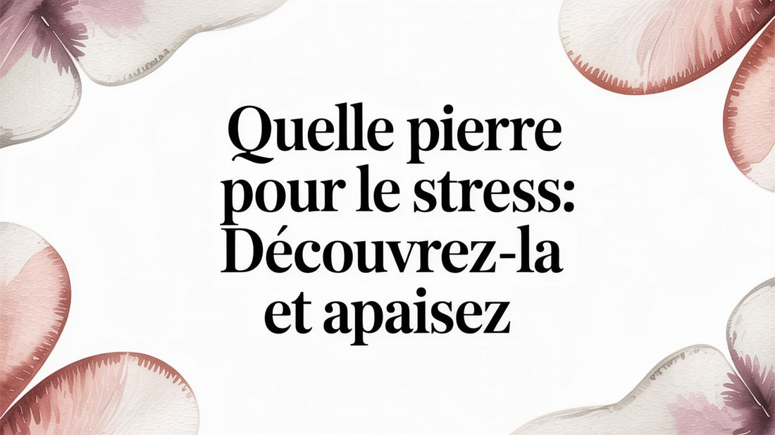 quelle pierre pour le stress: découvrez-la et apaisez
