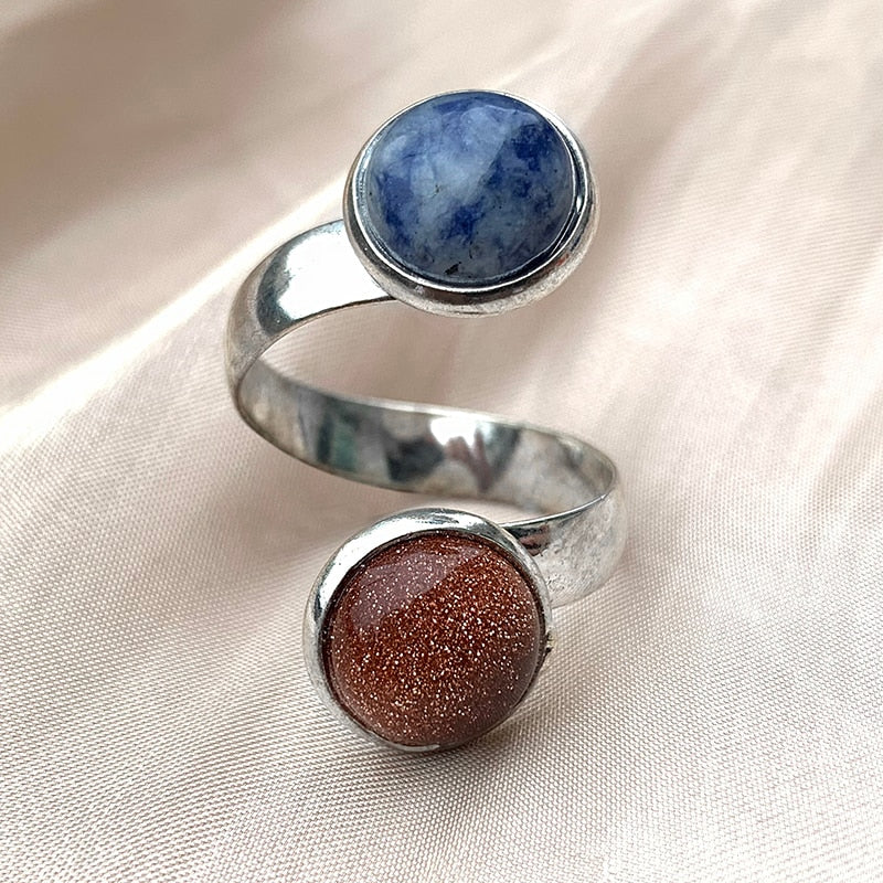 Bague avec Pierre Naturelle - Style Bohémien