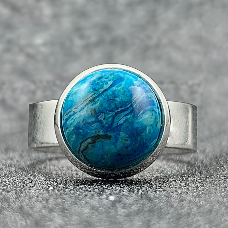 Bague avec Pierre Naturelle - Style Bohémien